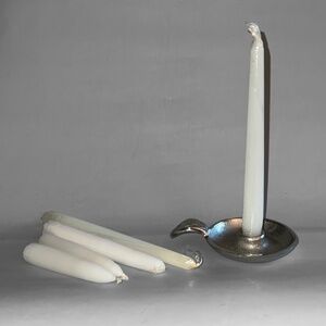 Leaf Taper Candle Holder with Candles
